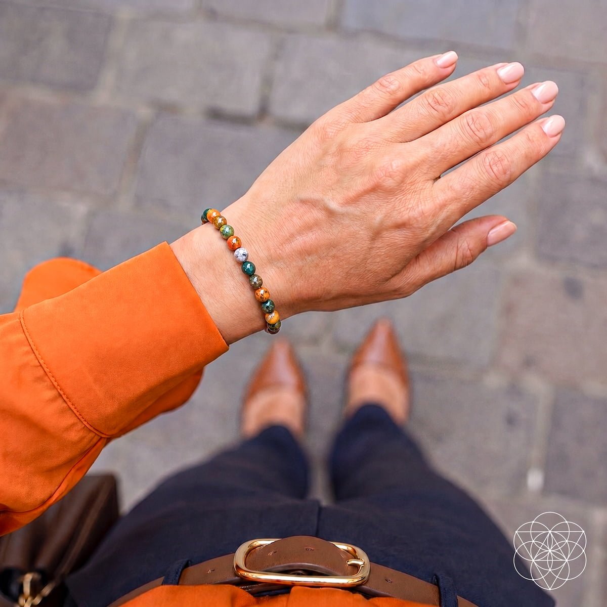 Quiet My Mind – Ocean Jasper Bracelet | 6mm - Lumina Home