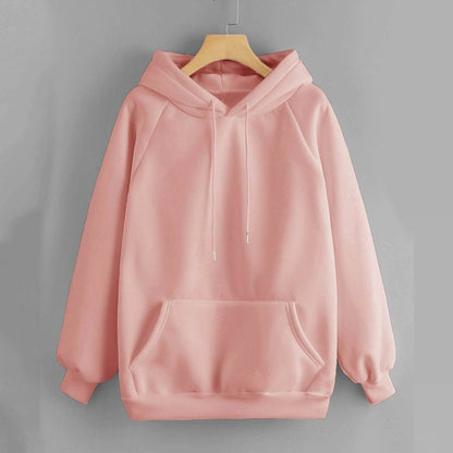 Raglan Sleeve Kangaroo Pocket Hoodie