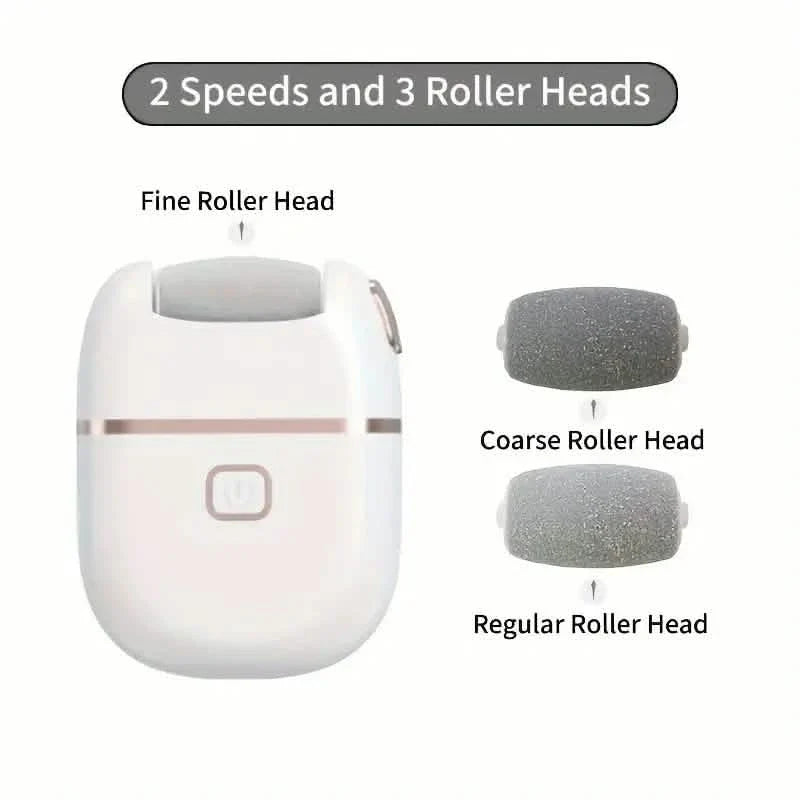 Rechargeable Electric Foot Grinder - Three Replaceable Grinding Heads
