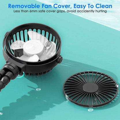 Rechargeable Handheld Fan with Flexible Tripod