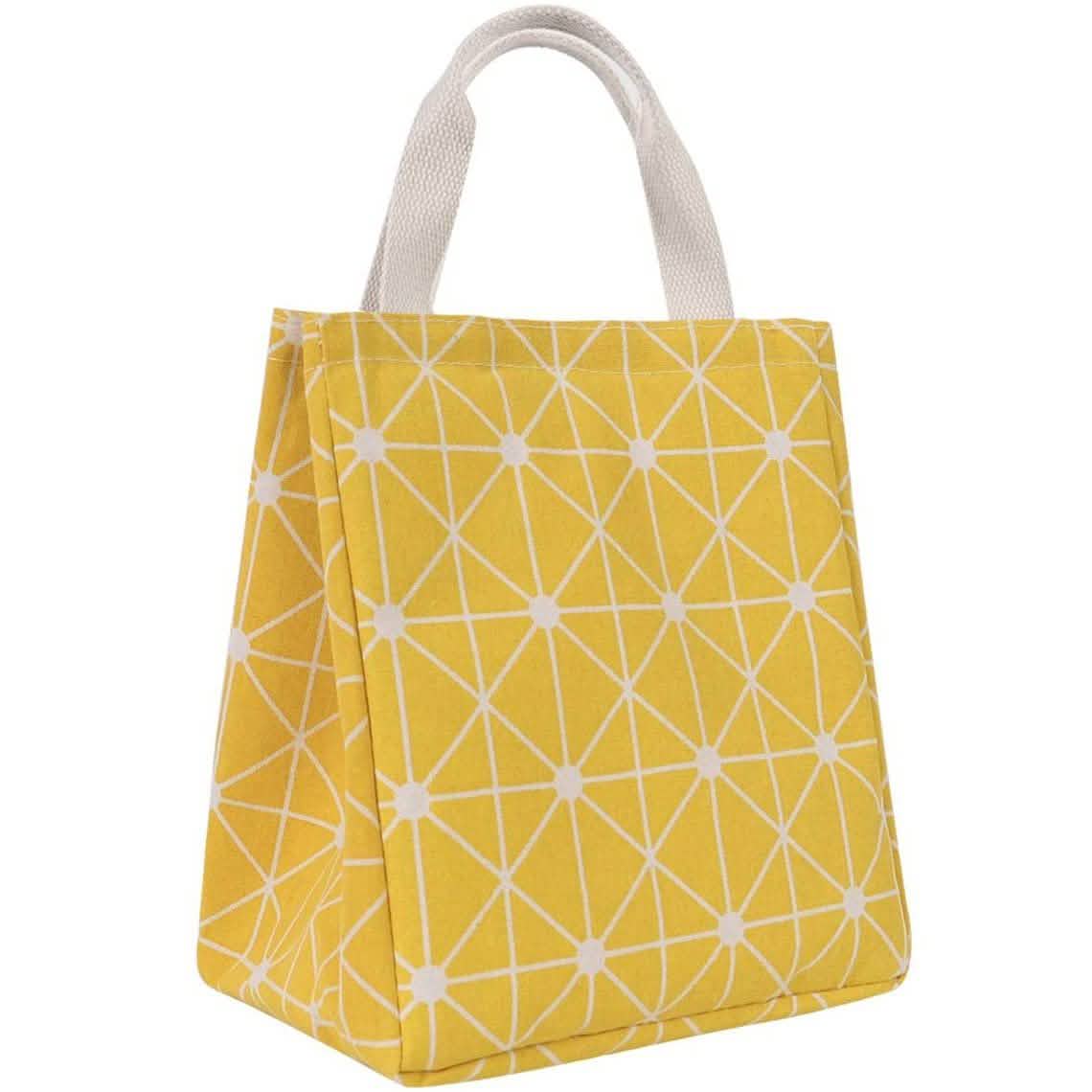 Reusable Lunch Bag Insulated Lunch Box Canvas Fabric with Aluminum Foil