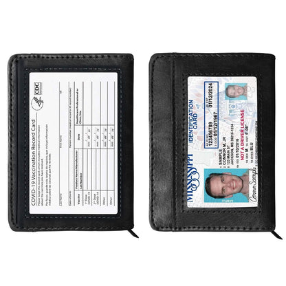 RFID-Blocking Slim Faux Leather Wallet