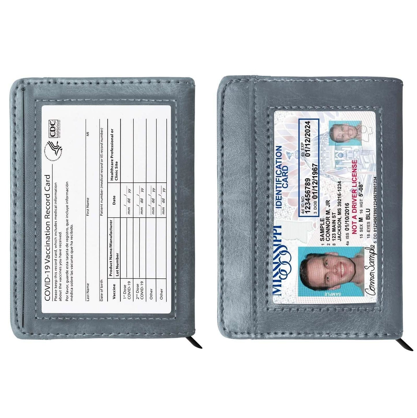 RFID-Blocking Slim Faux Leather Wallet