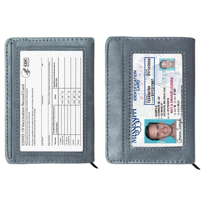 RFID-Blocking Slim Faux Leather Wallet