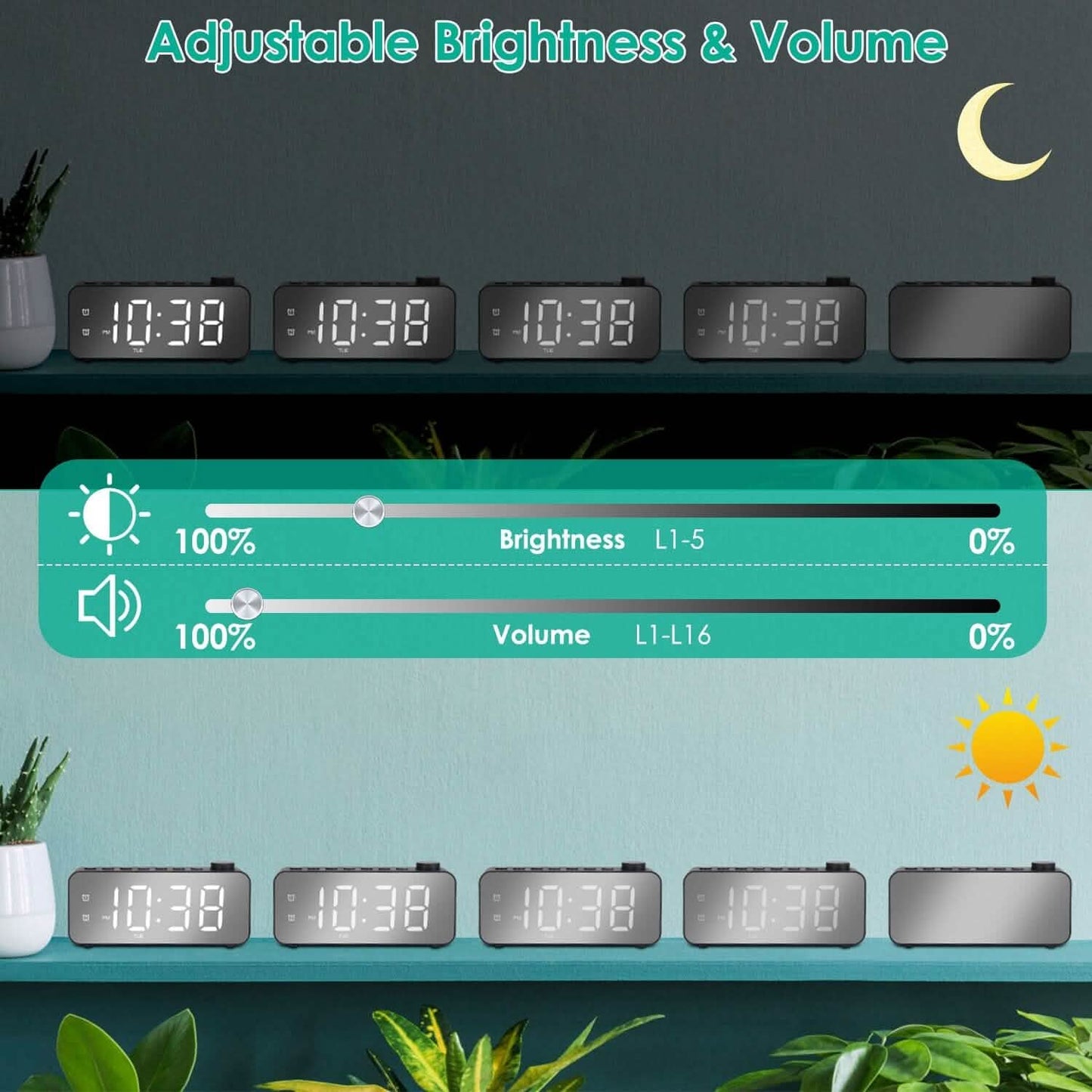 RGB Color LED Digital Alarm Clock