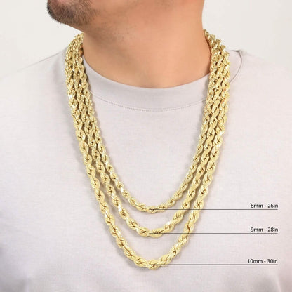 Rope Chain in Yellow Gold - 3mm