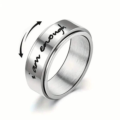 Rotatable Stainless Steel Anxiety Ring