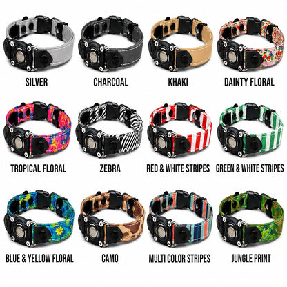 Rugged Waterproof AirTag Dog Collar with Holder