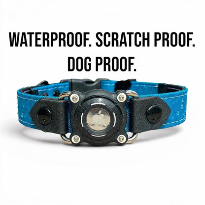 Rugged Waterproof AirTag Dog Collar with Holder