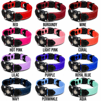 Rugged Waterproof AirTag Dog Collar with Holder