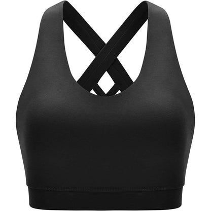 RUNNING GIRL Criss-Cross Back Padded Strappy Sports Bra