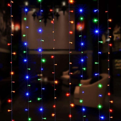 Safety Voltage Operated 300 LED Curtains Light