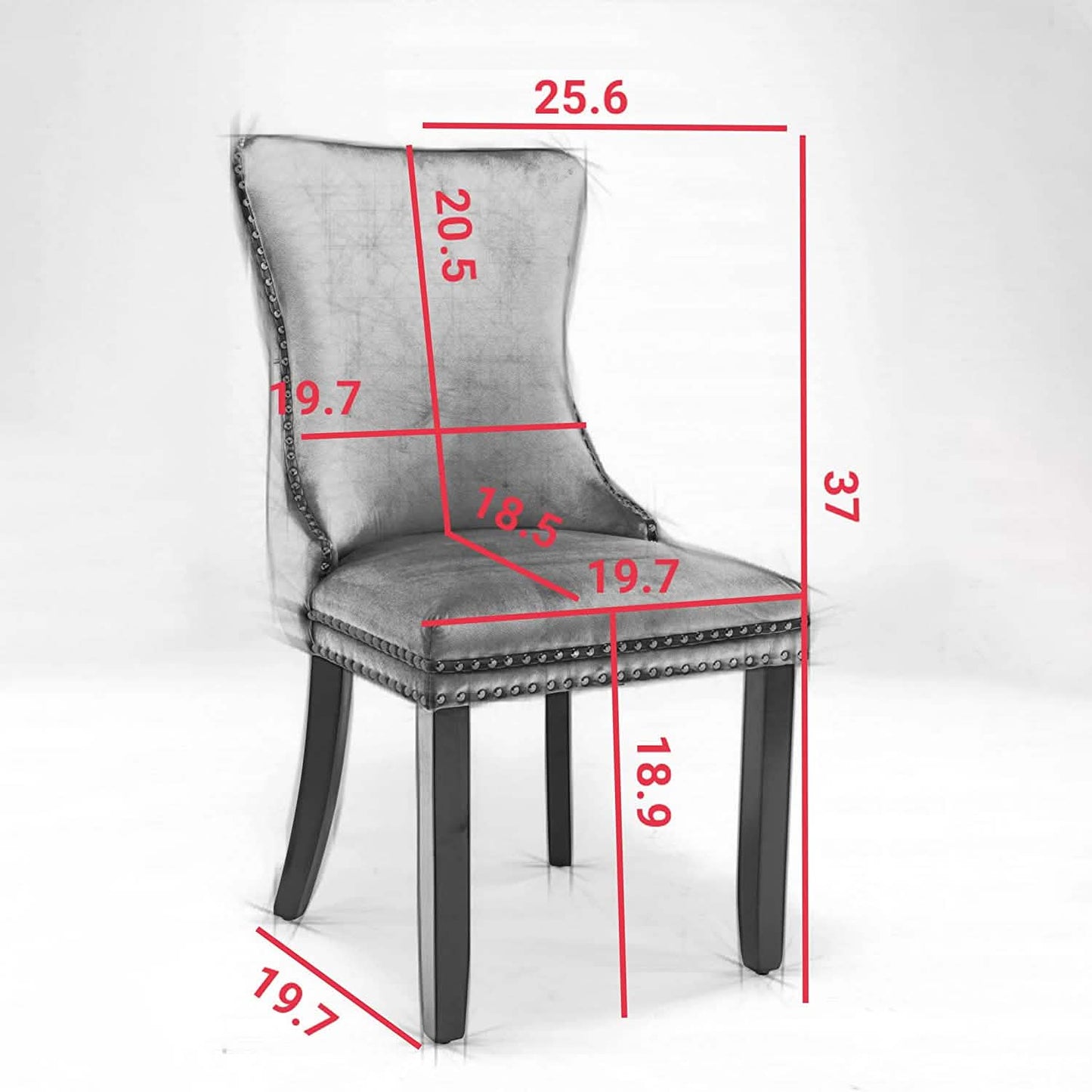 Set of 2: Upholstered Dining Chairs