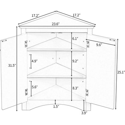 Shelf Corner Locker Triangle Corner Cabinet