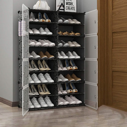Shoe Rack Organizer with Transparent Doors