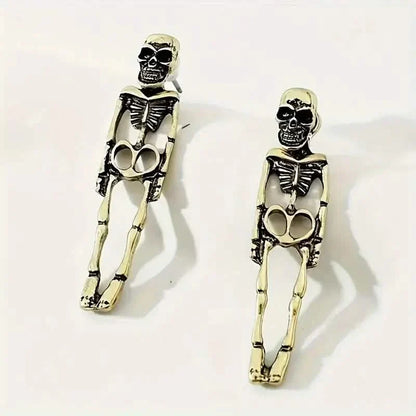 Skeleton Design Dangle Earrings
