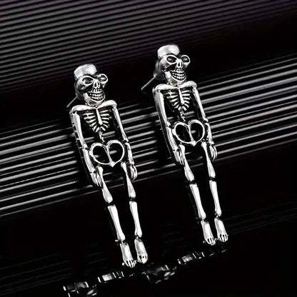 Skeleton Design Dangle Earrings