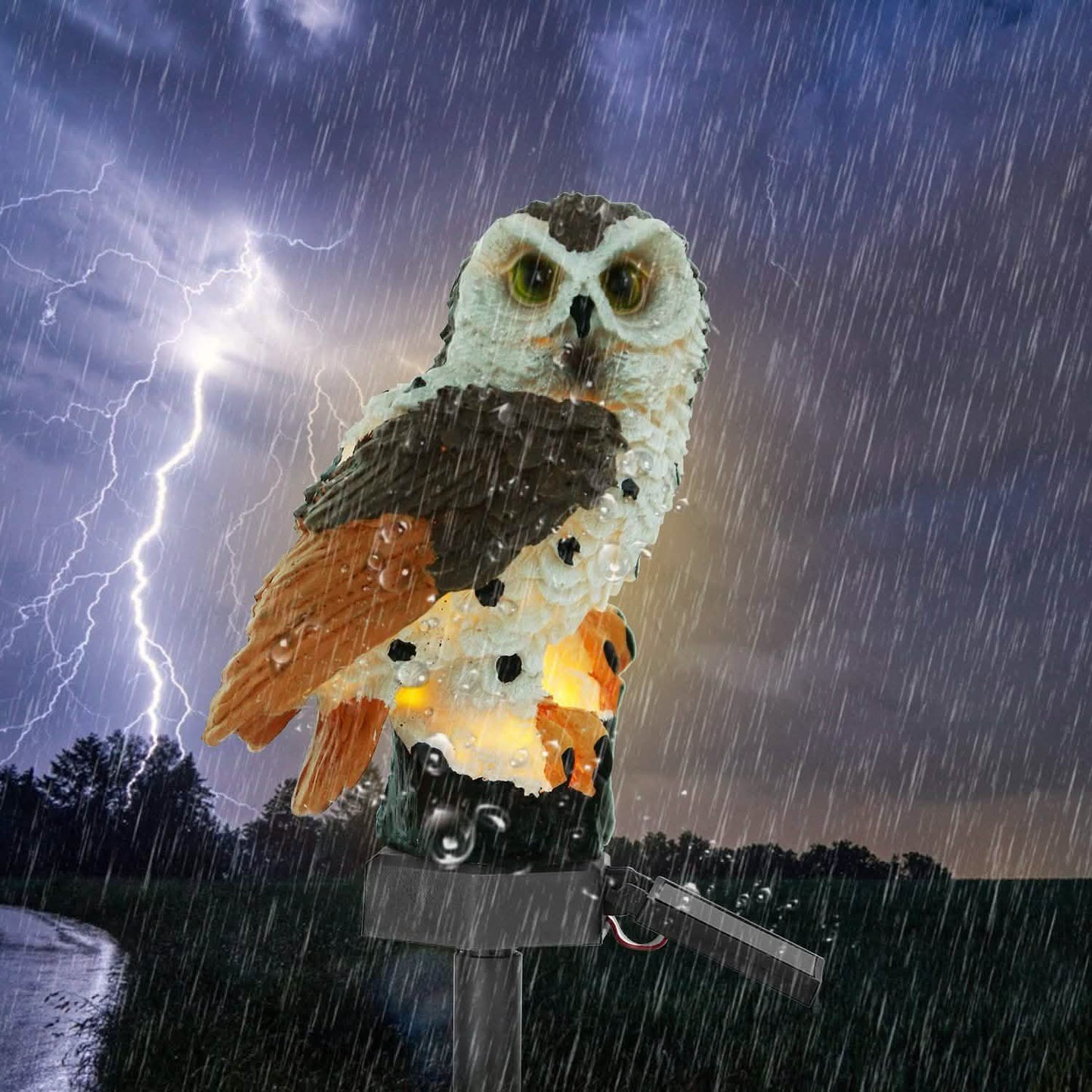 Solar Powered Owl Garden Light IP65 Waterproof