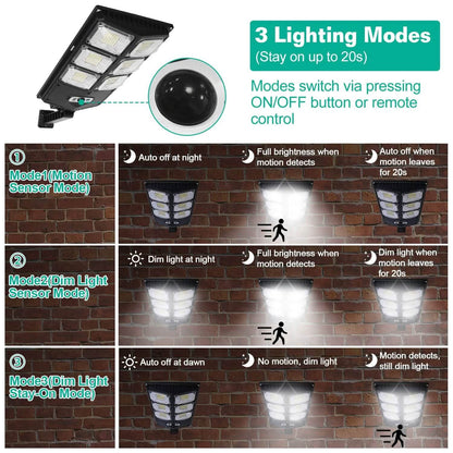 Solar Powered Wall Light Beads PIR Motion Sensor