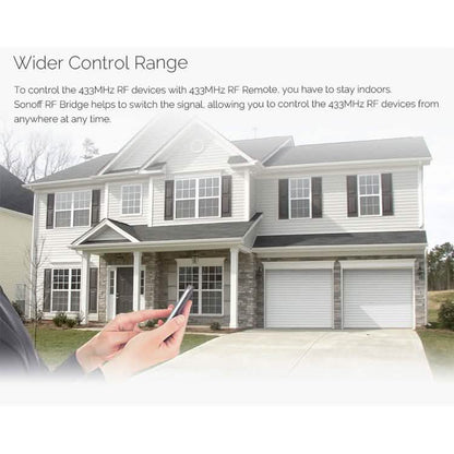 SONOFF® RF Bridge WIFI 433 MHz Replacement Smart Home Automation Universal Switch