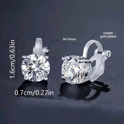 Sparkling Round Perforated Women's Earrings