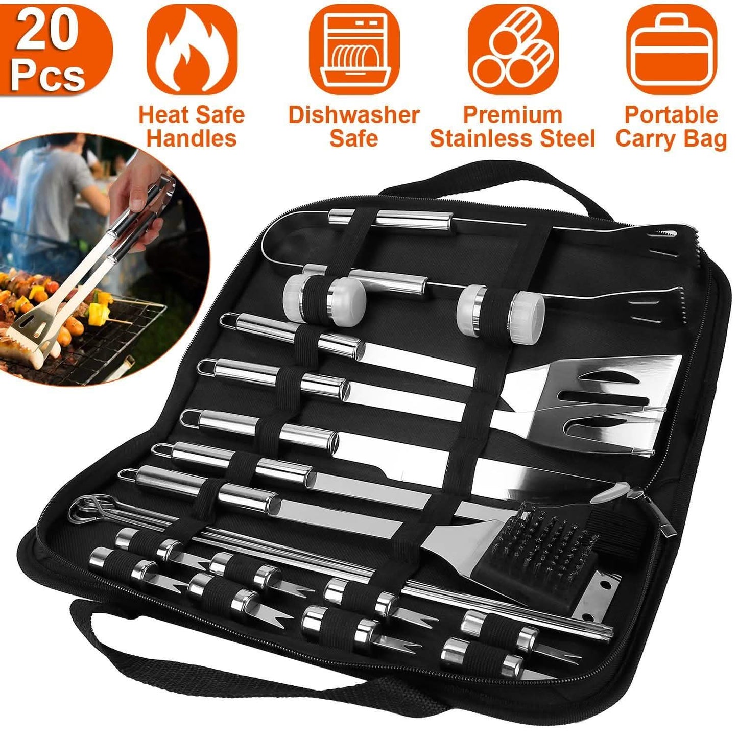 Stainless Steel BBQ Grill Tool Kit