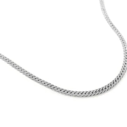 Stainless Steel Flat Snake Bone Chain Necklace