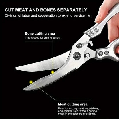 Stainless Steel Heavy-Duty Kitchen Non-Slip Grip Scissors
