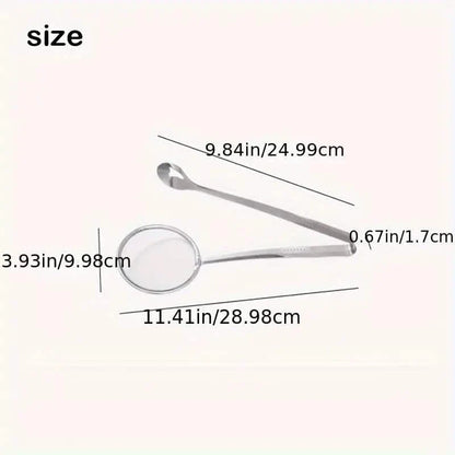Stainless Steel Kitchen Strainer Tongs - High-Temperature Resistant