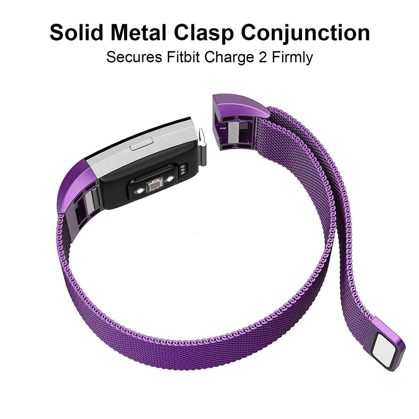 Stainless Steel Mesh Milanese Loop Band for Fitbit Charge 2