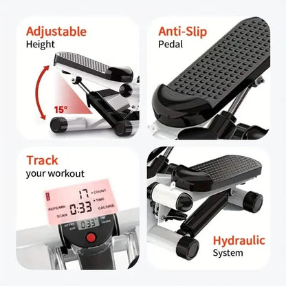 Stair Stepper With Resistance Bands For Exercise At Home
