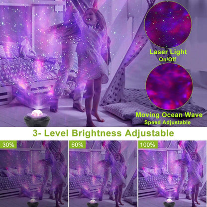 Star Projector Lamp RGBW Wireless Music Speaker Night Light