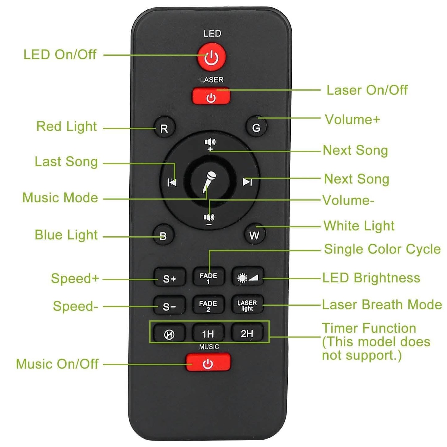 Star Projector Lamp RGBW Wireless Music Speaker Night Light