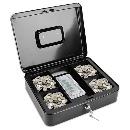 Steel Cash Box with Removable Tray