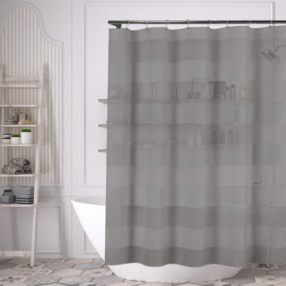 Striped Shower Curtain 70" x 72" with 12-Piece Hook Set