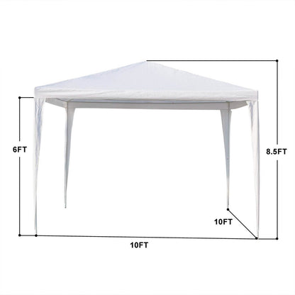 SUPERHOMUSE 3 x 3m Three Sides Waterproof Tent with Spiral Tubes White