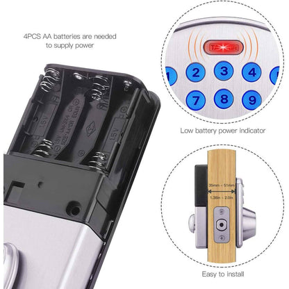 TACKLIFE Keypad Electronic Deadbolt Door Lock, Keyless Entry Door Lock With 1-Touch Motorized Auto-Locking