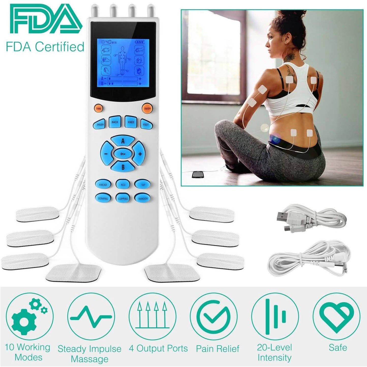 Tens Unit Machine Impulse Massager