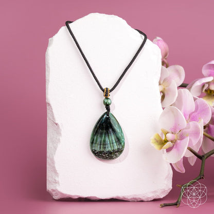 The Angel by My Side – Rare Seraphinite Pendant - Lumina Home