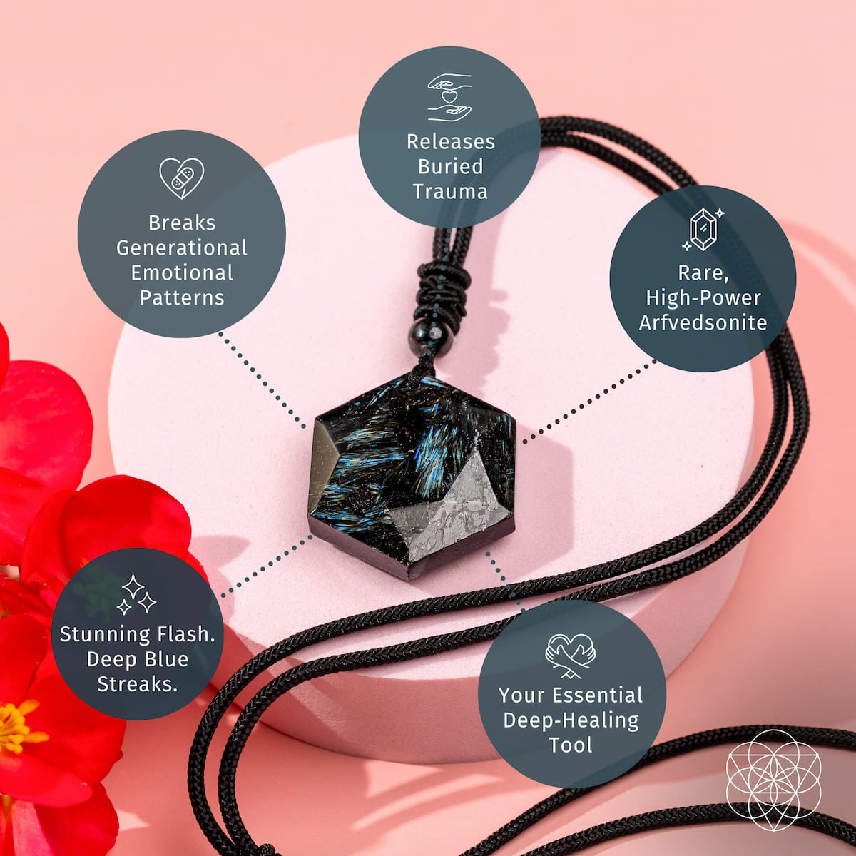 The Arfvedsonite Deep Healing Pendant - Lumina Home