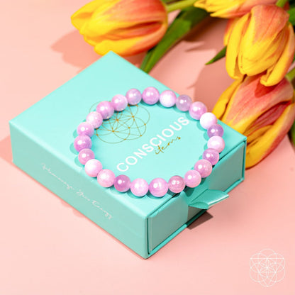 The Heart Reset - Rare Pink Kunzite Bracelet - Lumina Home