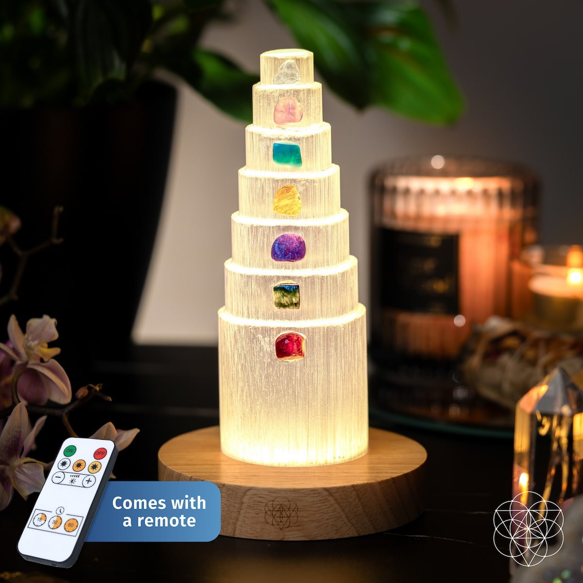 The Stress Shield Lamp - 7 Stones of Healing - Lumina Home