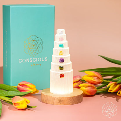 The Stress Shield Lamp - 7 Stones of Healing - Lumina Home