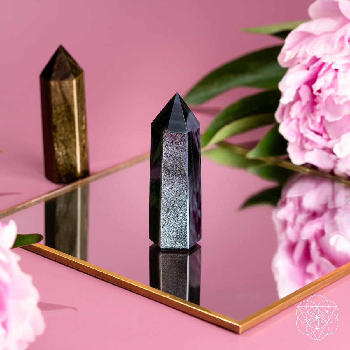 The Upper Hand – Gold & Silver Sheen Obsidian Points - Lumina Home