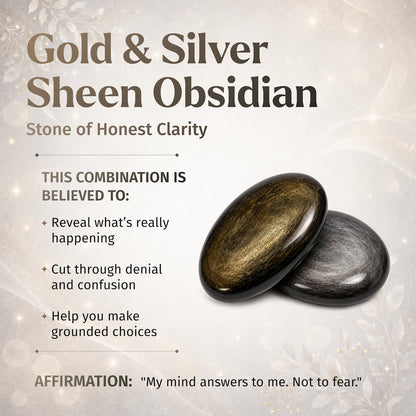 The Upper Hand – Gold & Silver Sheen Obsidian Points - Lumina Home