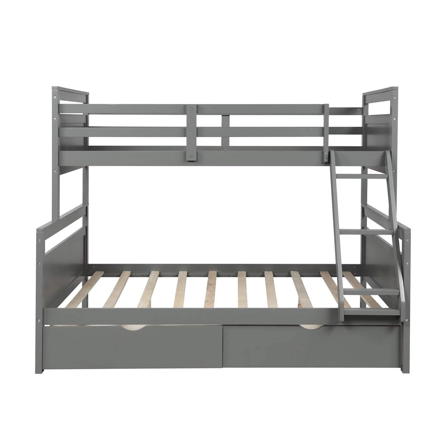Twin over Full Bunk Bed with 2 Storage Drawers