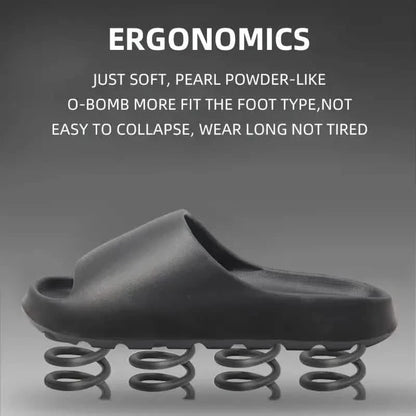 Unisex Soft Slippers, Comfortable Indoor/Outdoor Slide Sandals, Non-slip Textured Design Footwear