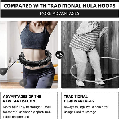 Upgraded Large Size Smart Weighted Exercise Hoola Hoops