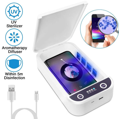 UV Light Phone Disinfection Box with Aromatherapy Function