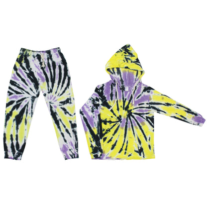 Vintage Tie-Dye Hoodie and Jogger Sets
